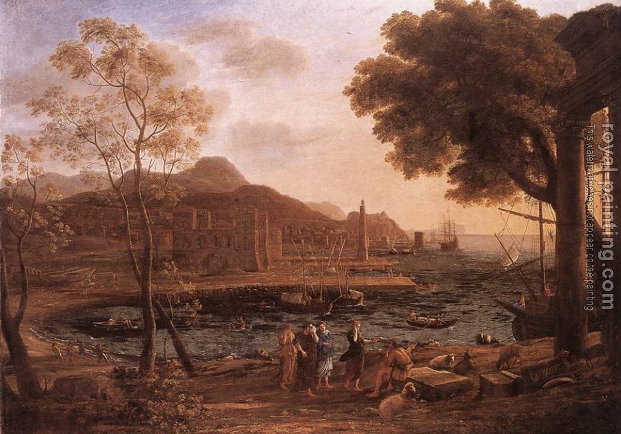 Claude Lorrain : Harbour Scene with Grieving Heliades